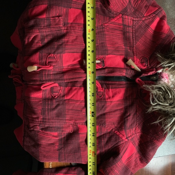 Limited Too Plaid Red Coat - Picture 7 of 7